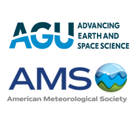 Logos of AGU and AMS