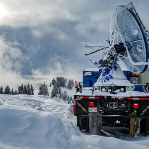 weather radar collecting data on snow